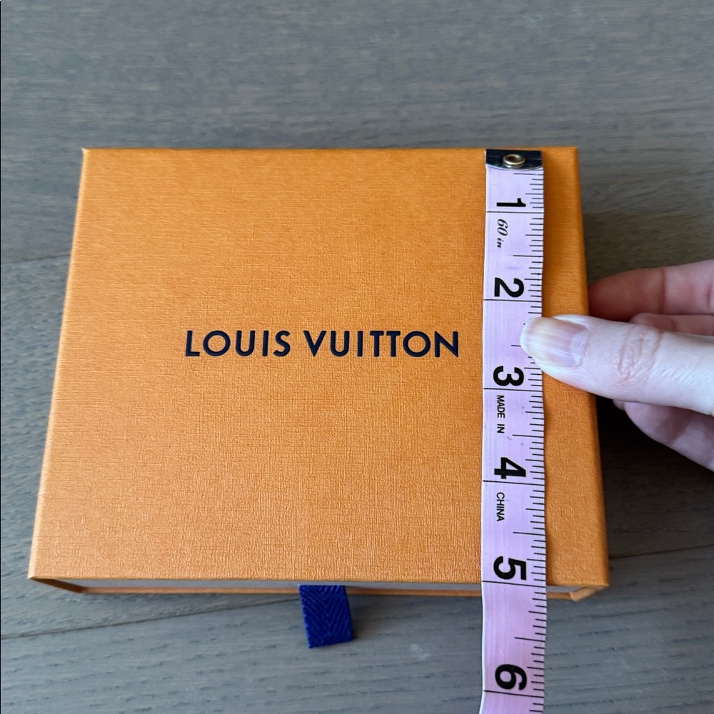 Louis Vuitton Small Drawer Style Orange Wallet Box and Dust Bag 5.5" x 5" x 1.5" - Picture 4 of 11